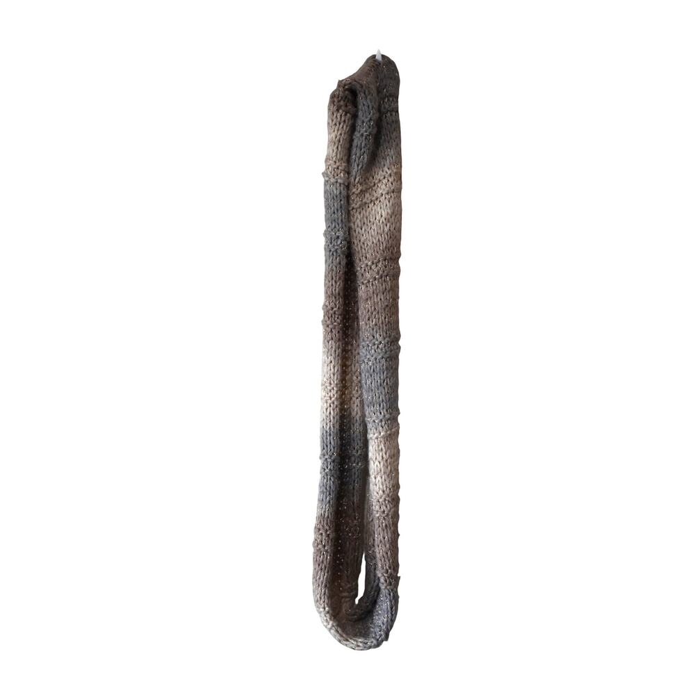 Franchesca's Cable Knit Brown/Tan/Gray Scarf